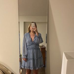 Blue long sleeve dress